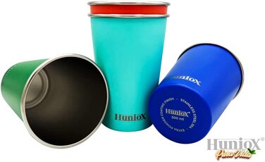 Чашка для кемпінгу з нержавіючої сталі HUNIOX 500 мл, 4 шт.