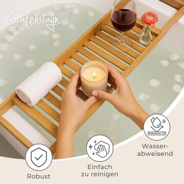 Поличка для ванни Torrex® 30540 з бамбука, різні розміри, 74 x 15 x 3,5 см