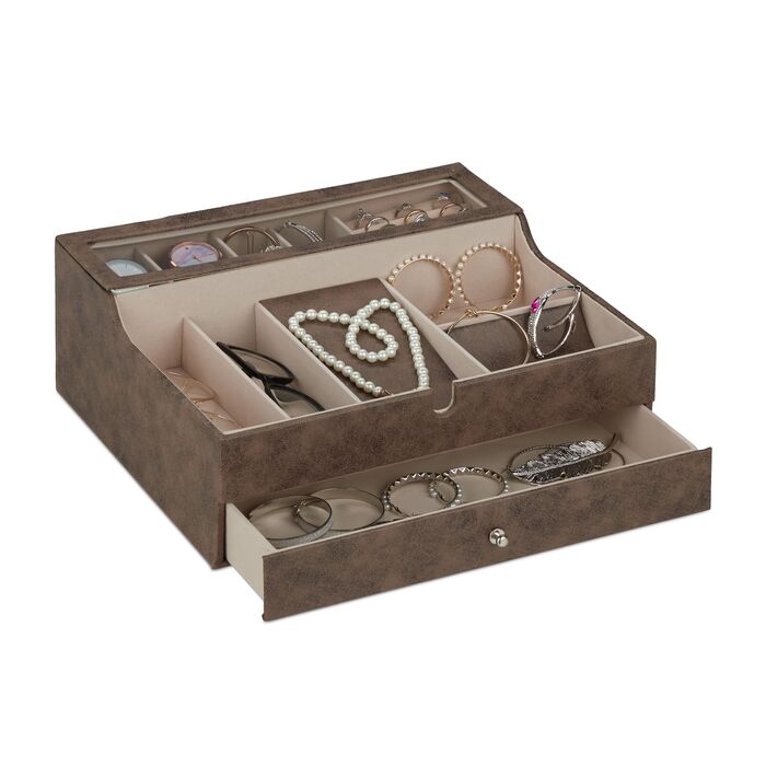 Скринька для прикрас Relaxdays з імітацією шкіри