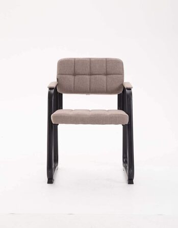 Крісло для відвідувачів Canada B з підлокітниками та м'яким сидінням, металевий каркас, колір: тауп