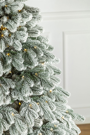 Ялинка лита 'Ковалівська' ЗАСНІЖЕНА LED (золотий - білий) 2,50м