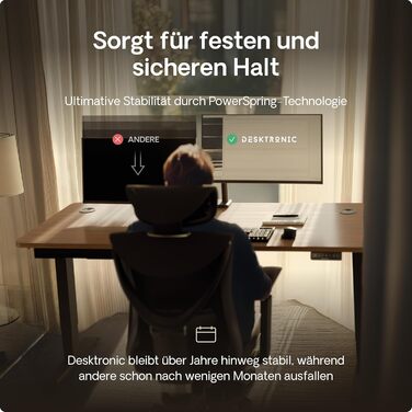 Підставка для двох моніторів Desktronic, до 32 дюймів, 8 кг, 360° обертання, регулювання висоти, міцна конструкція, проста установка, для великих моніторів, ергономічна, VESA 75/100, чорна