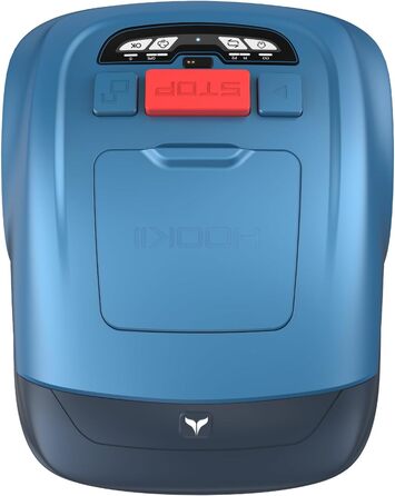 Робот-газонокосарка акумуляторна з Wi-Fi, Bluetooth і мобільним додатком, для газонів до 600 м², акумулятор 4400 мАг, станція зарядки, сенсор дощу, захист від крадіжки (синій)