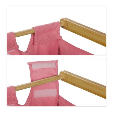 Кошик для білизни Relaxdays з полицями з бамбука