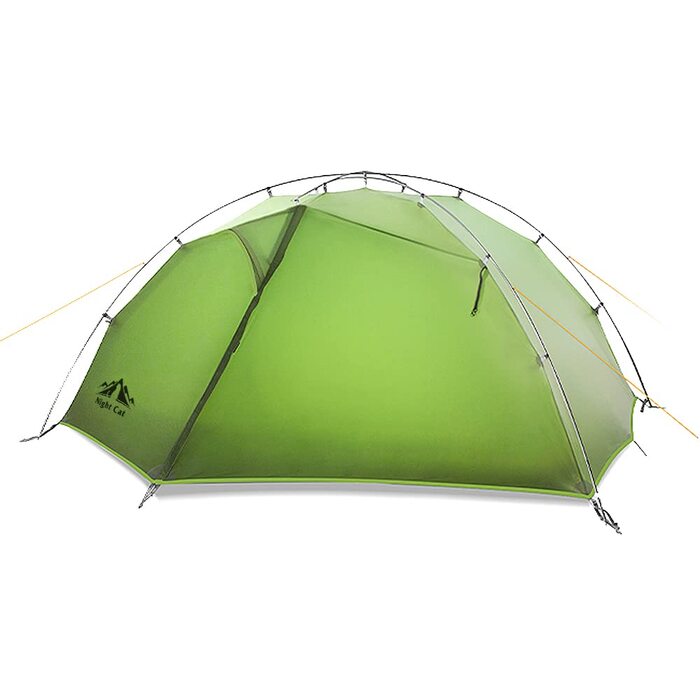 Намет Night Cat 1 Mann Ultraleicht Khaki: Водонепроникний намет для велотуризму, трекінгу та кемпінгу. Малий розмір у складеному стані.