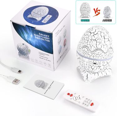 Проєктор зоряного неба LED Sternenhimmel з Bluetooth, нічник-планетарій з пультом, ефекти північного сяйва, білий шум, для дітей та дорослих