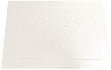Комплект з 2 килимків для ванної Vency з 100 бавовни, швидковисихаючі Килимки для душу 50x70 см, 550 г / м2 Колір (кремовий)