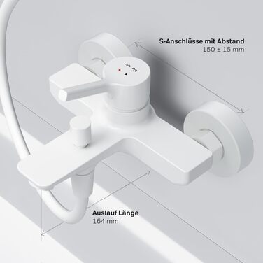 Змішувач для ванни AM.PM X-Joy чорного матового кольору з виливом, одноручний, для ванни та душу, FXA10022