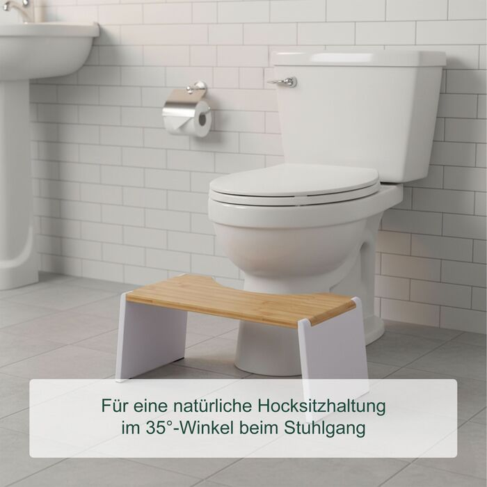 Складаний табурет для туалету Relaxdays з бамбука