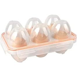 Решітчастий ящик для зберігання яєць RoseFlower 6, портативний пластиковий ящик для яєць, пластиковий контейнер для яєць, контейнер для яєць, підставка для яєць