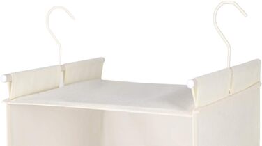 Полиця підвісна шафа Органайзер, економія місця, тканинні підвісні полиці з 4 бічними кишенями, складні, бежевого кольору Xx3, 5
