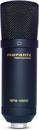Мarantz Professional MPM-1000U - Конденсаторний мікрофон з великою мембраною, USB, з нирковою характеристикою для подкастів, студії, геймінгу. Комплектується кабелем USB та кліпсою для мікрофона.