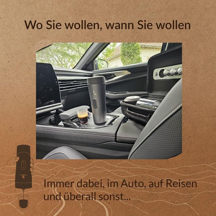 Handpresso Auto Set: портативна кавомашина для автомобіля, вана та кемпінгу | Espresso & Lungo | USB-C | для капсул