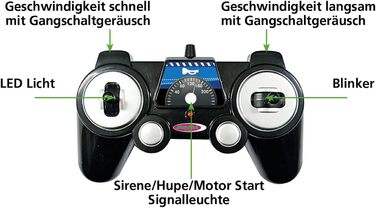 Модель Mercedes-Benz E350 Coupe Polizei 1:16 JAMARA 410023, 2.4GHz, срібно-синій – поліцейська сирена, сигналізація, світлові ефекти