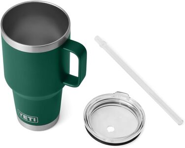 Термос YETI Rambler з кришкою-соломинкою, 1 л (35 oz), колір Чорний Ліс