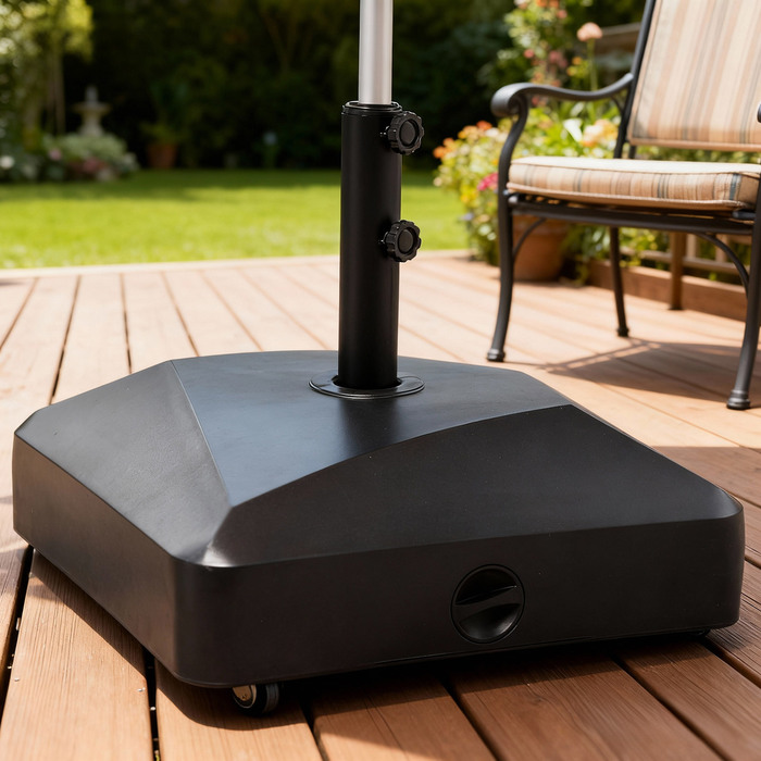 Підставка для парасольки, чорна, 54,5 x 54,5 x 46,5 см