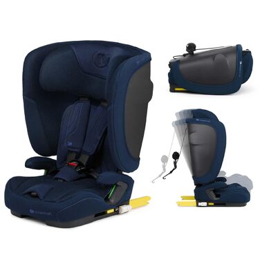 Автокрісло Kinderkraft FIX2GO i-Size 76-150 см (15 міс - 12 років), ISOFIX, Top Tether, SPS+, H-GUARD+, сіре (Blue)