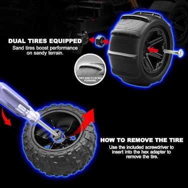 Радіокерований позашляховик 1:14 4WD RC авто для дорослих та дітей, швидкість 40+ км/год, 2 акумулятори 1300mAh, комплект коліс