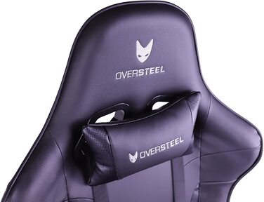 Ігрове крісло Oversteel ULTIMET, шкірозамінник, 2D підлокітники, спинка 180, до 120 кг, чорний