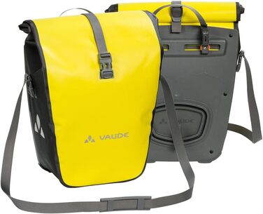 Кофри VAUDE для багажника Aqua Back 2x24L, 2 задні кофри водонепроникні, велосипедна сумка-кофр ззаду, легке кріплення Зроблено в Німеччині Canary one size підходить для всіх