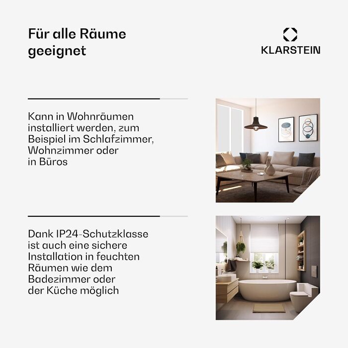 Електричний конвектор Klarstein Bornholm Smart: мобільний, тихий, з термостатом та керуванням через додаток (2000 Вт, білий)