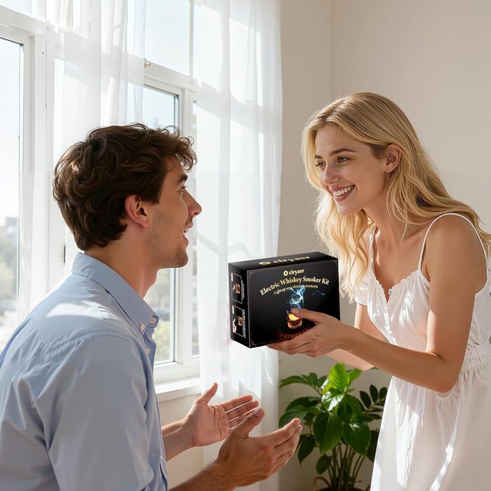 Електричний набір для копчення коктейлів CIRYASR з 6 смаками, RGB підсвітка, для віскі/бурбон, подарунок для чоловіків