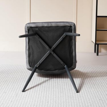 Обідній комплект на 5 осіб: круглий стіл 100 см та 4 стільці (голландський флізелін). Підходить для кухні, вітальні, балкону, ресторану, офісу. Темне дерево + сірий велюр