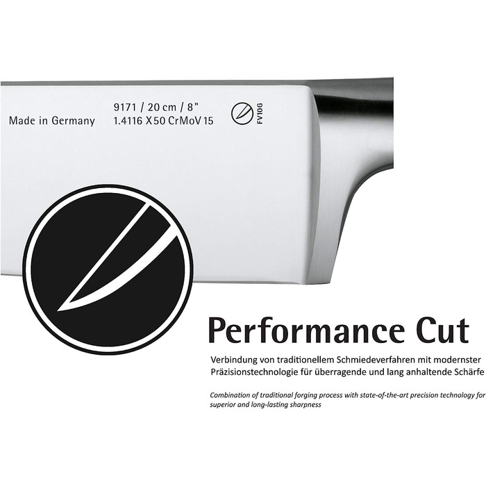 Набір ножів WMF Grand Class 6-частинний з бруском, нержавіюча сталь, Made in Germany