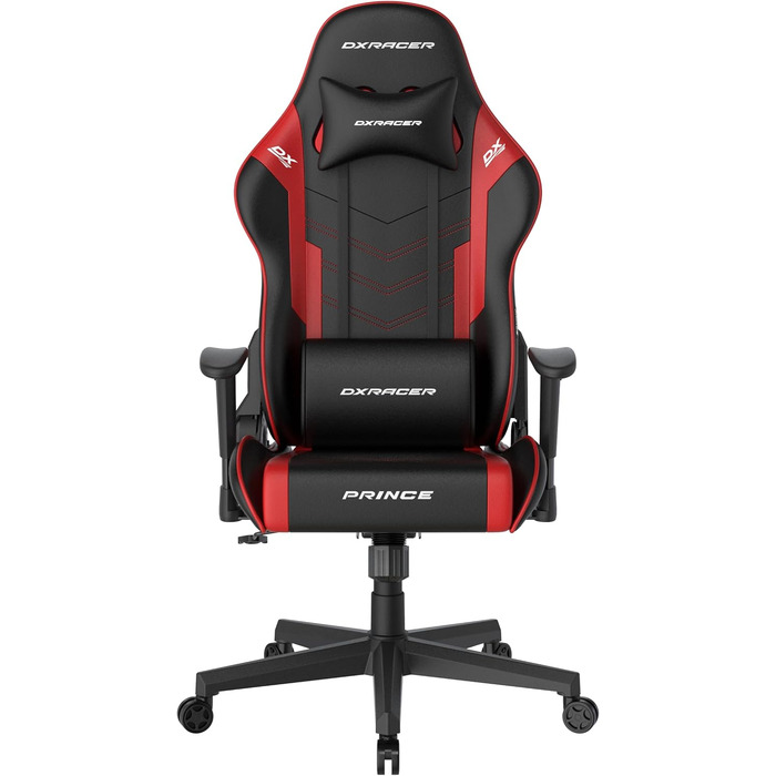 Крісло ігрове DXRacer PRINCE FD01 /N - Чорно-червоне, регульоване, ергономічне для офісу та дому