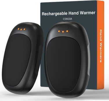 Електричні грілки для рук, 2 шт. - багаторазові, з 3 режимами нагріву, для дітей та дорослих, чорного кольору