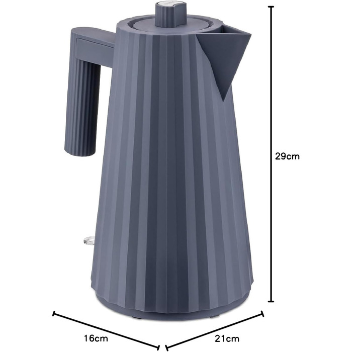 Електричний чайник Alessi Plissé MDL06/1WUK - 1.7 л, білий, 2400W, з термопластичного матеріалу, штекер UK, 100 cl