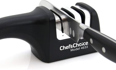 Точилка для ножів Chef'sChoice AngleSelect: професійна ручна точилка з контролем кута 15/20 градусів, з алмазним абразивом, 2-ступенева