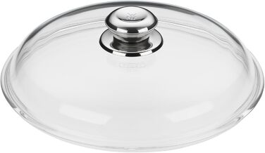 Скляна кришка для сковороди WMF 28 см, термостійке скло з металевим ручкою, підходить для посудомийки