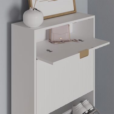 Шафа для взуття Vicco Helge, 60 x 145 см, 3 відділення, білий