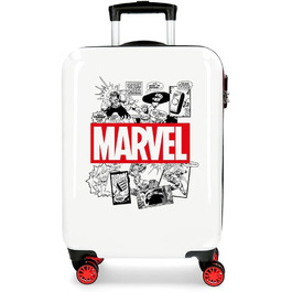 Валіза Marvel Avengers Comic Cabin White 40x55x20 cms Hard Shell ABS Кодовий замок 34 л 2,6 кг 4 подвійні колеса ручна поклажа