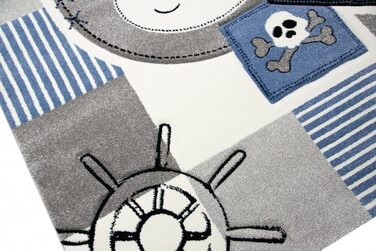 Дитячий килимок, килимок для ігор, килимок для дитячої кімнати, дитячий килимок, піратська Мавпа синього кольору, розмір (160 см круглий)