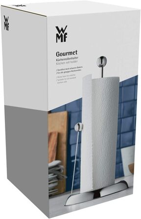 Тримач для паперових рушників WMF Gourmet, вертикальний, нержавіюча сталь Cromargan, 31 см, універсальний органайзер для кухні