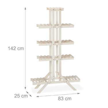 Сходинка для рослин Relaxdays з дерева, 5 сходинок