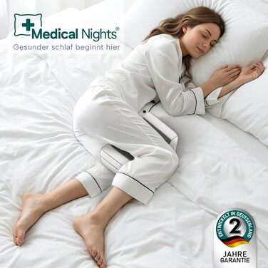 Ортопедична подушка для ніг для тих, хто спить на боці – для полегшення болю в стегнах, спині та колінах | Ергономічна подушка з піною з ефектом пам'яті та антиковзким покриттям.