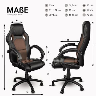 Офісне крісло TRESKO Racing Executive Chair, 14 кольорів, м'які підлокітники, кулісний механізм, протестовано SGS