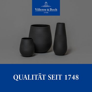 Villeroy & Boch ваза Manufacture Noir, чорна матова, кераміка, 3 шт., для пампасу, велика, преміум-якість