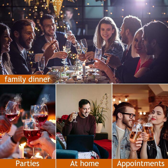 Набір для копчення коктейлів GOLDGE: набір для віскі з 6 видами дерев'яної стружки, ліхтарик, каміння для віскі. Подарунок для батька, чоловіка