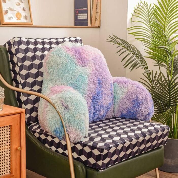 Подушка для відпочинку Holawakaka з підлокітниками, ідеальна для підтримки спини під час відпочинку, ігор, читання або перегляду телевізора, м'який батик, стандартна