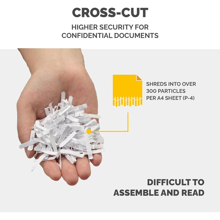 Fellowes FS-12C: Шредер для офісу та дому - 12 листів, перехресний різання, 19л контейнер, 20 хв роботи