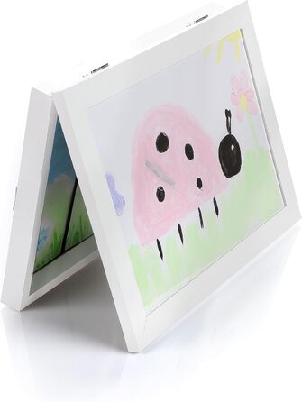 Фоторамка Lulubug для дитячих малюнків до 150 шт 35х26 см біла