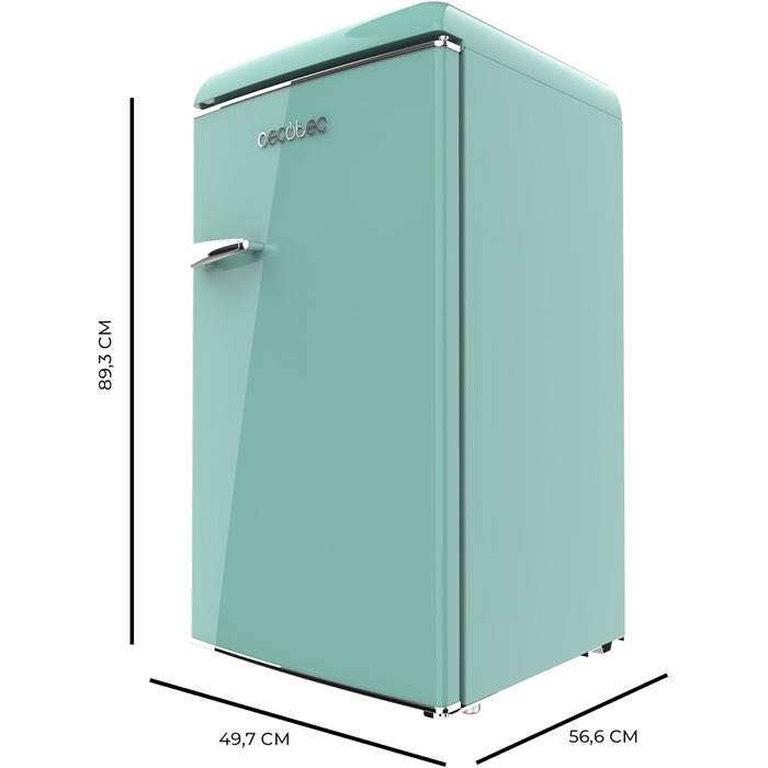 Ретро міні-холодильник Cecotec Bolero CoolMarket TT Origin 45L Green - 45 літрів, 55 см, Клас E