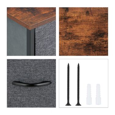 Комод Relaxdays з 6 висувними ящиками