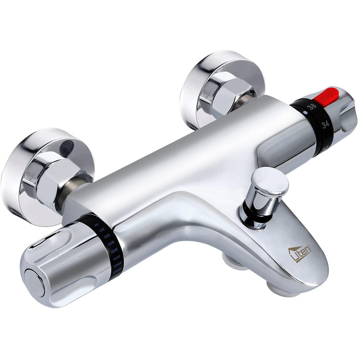 Змішувач для ванни з термостатом Uten, 2 виходи, латунь, захист 38°C