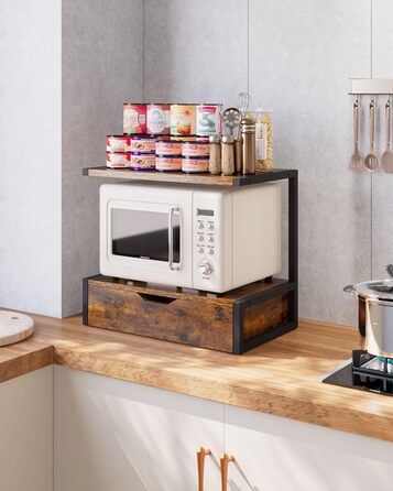 Підставка для принтера IBUYKE 2-ярусна, столик з полицею, органайзер для офісу, TLJ015W (Коричневий)