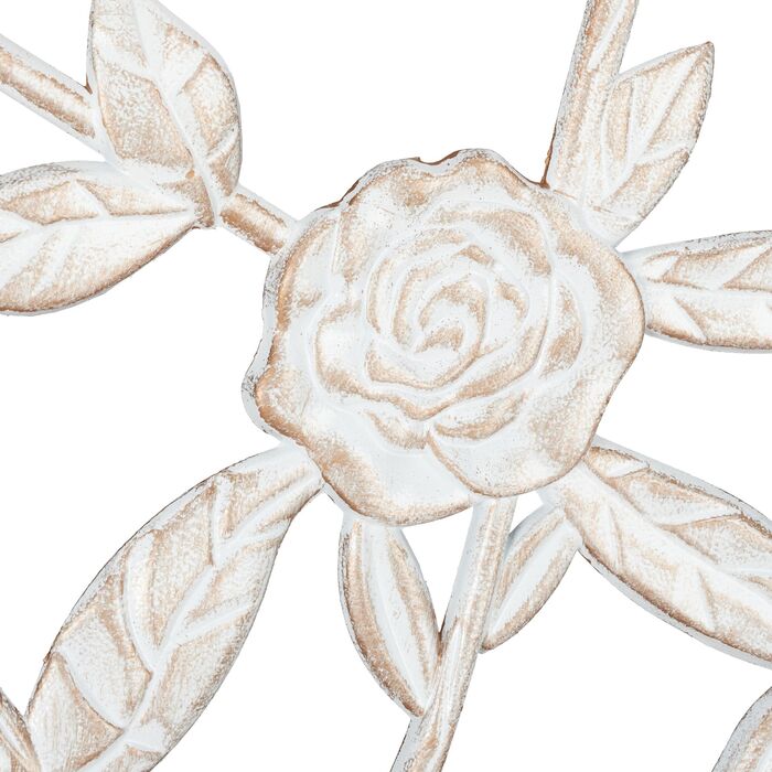 Relaxdays Садовий лавки Rosen білий-бронзовий